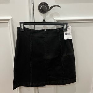 Black Denim Free People Skirt